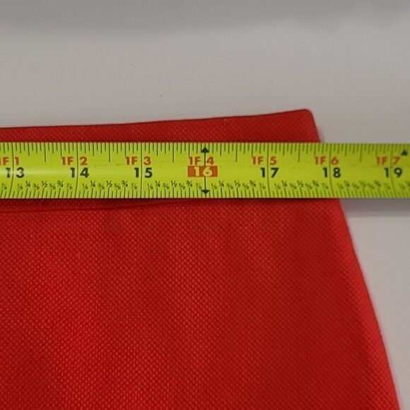 J Crew Red Crocheted Lace Trim Pencil Skirt size 12 - Picture 7 of 8